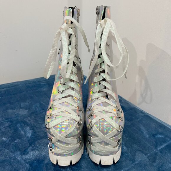 Dolls Kill X Club Exx Corset Platform Boots - Picture 4 of 6